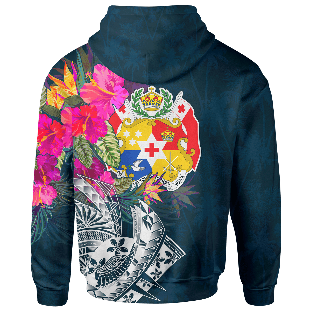 Tonga Custom Zip up Hoodie Summer Vibes - Polynesian Pride