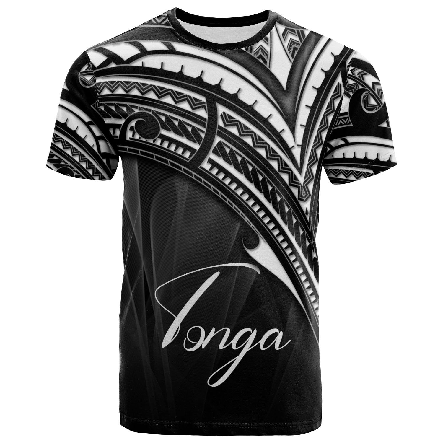 Tonga T Shirt Cross Style Unisex Black - Polynesian Pride