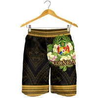 Tonga Men's Shorts - Polynesian Gold Patterns Collection - Polynesian Pride