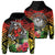 Hawaii Dophin Couple Love Polynesian Flower Zipper Hoodie Unisex Black - Polynesian Pride