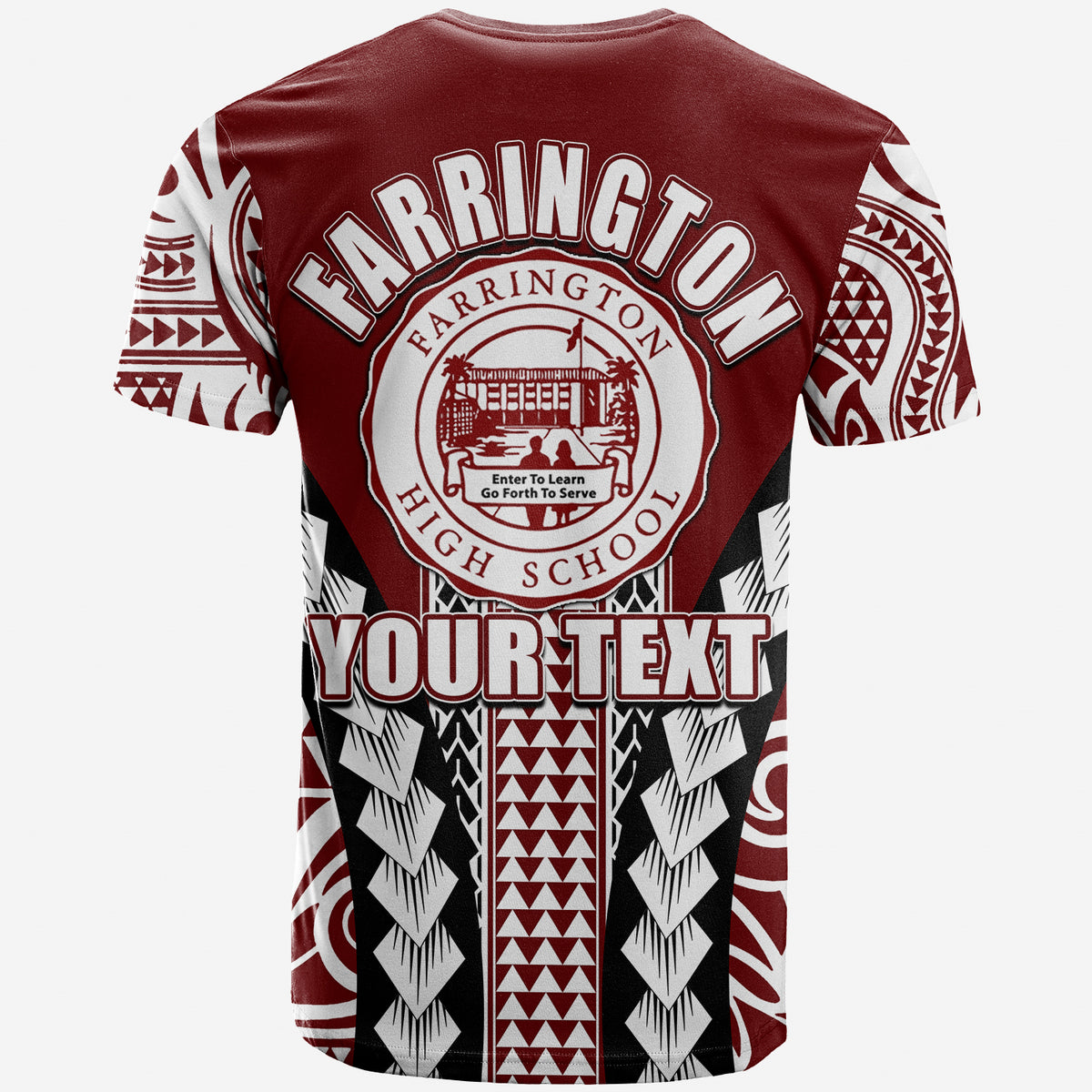 Custom Hawaii Farrington High School T Shirt No.2 LT6 - Polynesian Pride