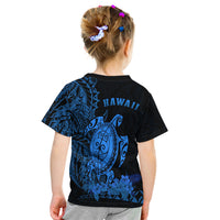 Hawaii Polynesian T Shirt Kid Blue Sea Turtles Hawaiian LT13 - Polynesian Pride