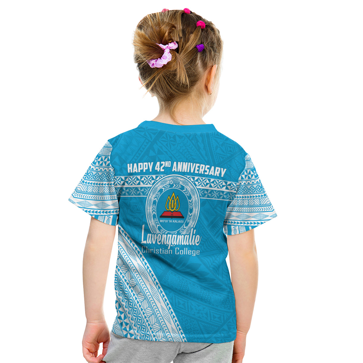 Lavengamalie College Tonga T Shirt KID Happy 42nd Anniversary LT13 - Polynesian Pride