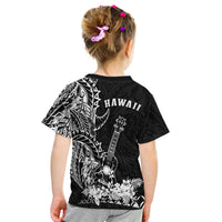 Hawaii Polynesian T Shirt Kid White Ukulele LT13 - Polynesian Pride