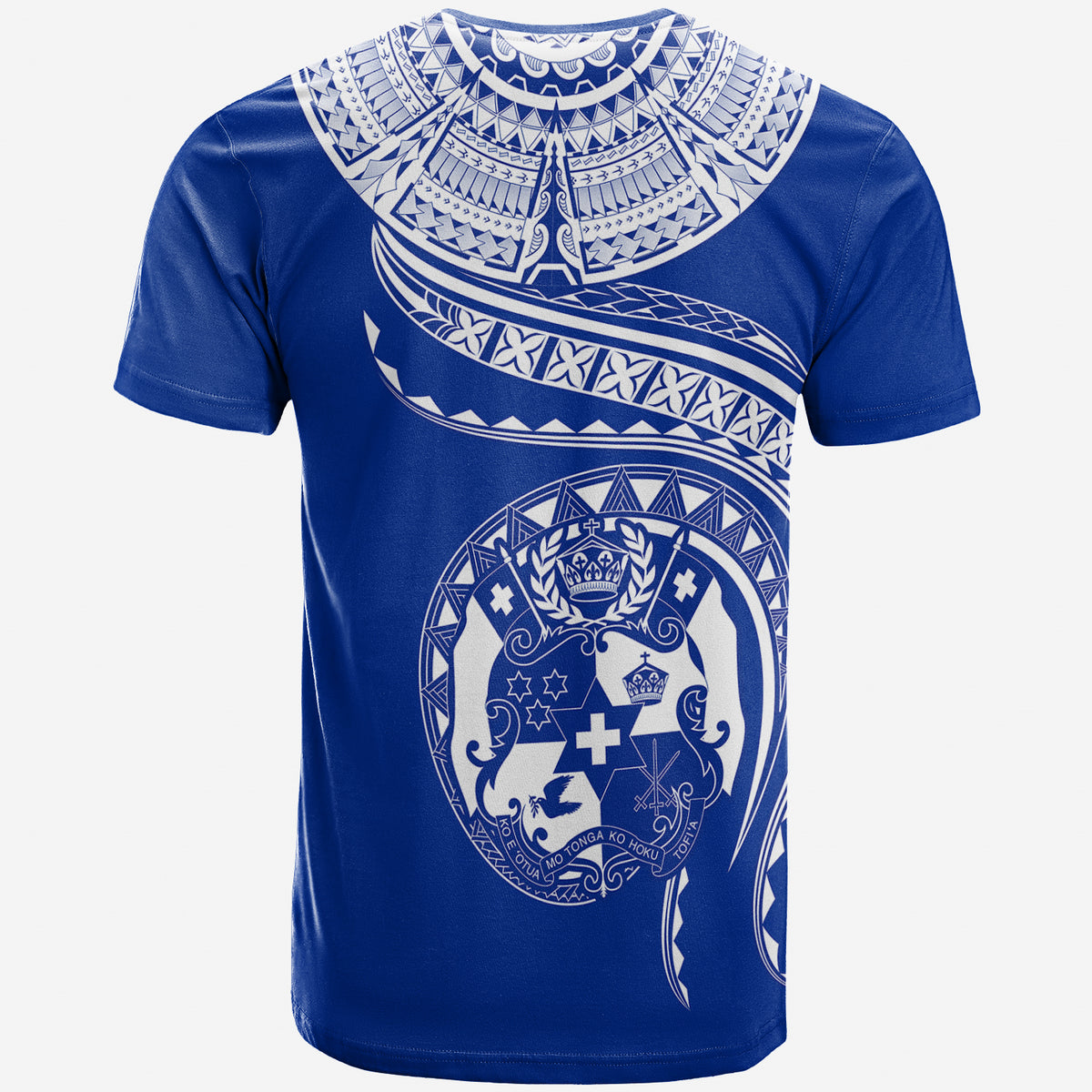 (TOKO ofA) Tonga Polynesian T Shirt Tonga Waves Blue 02 LT13 - Polynesian Pride