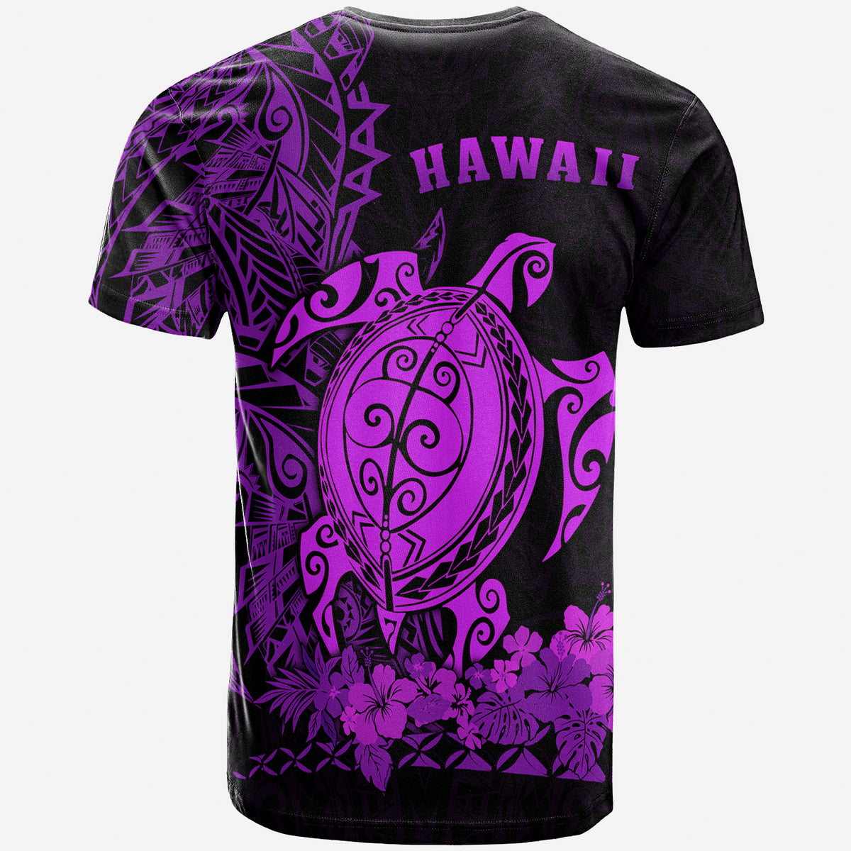 Hawaii Polynesian T Shirt Purple Sea Turtles Hawaiian LT13 - Polynesian Pride