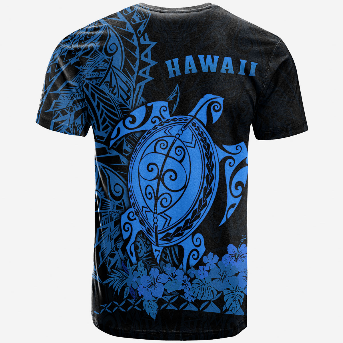 Hawaii Polynesian T Shirt Blue Sea Turtles Hawaiian LT13 - Polynesian Pride