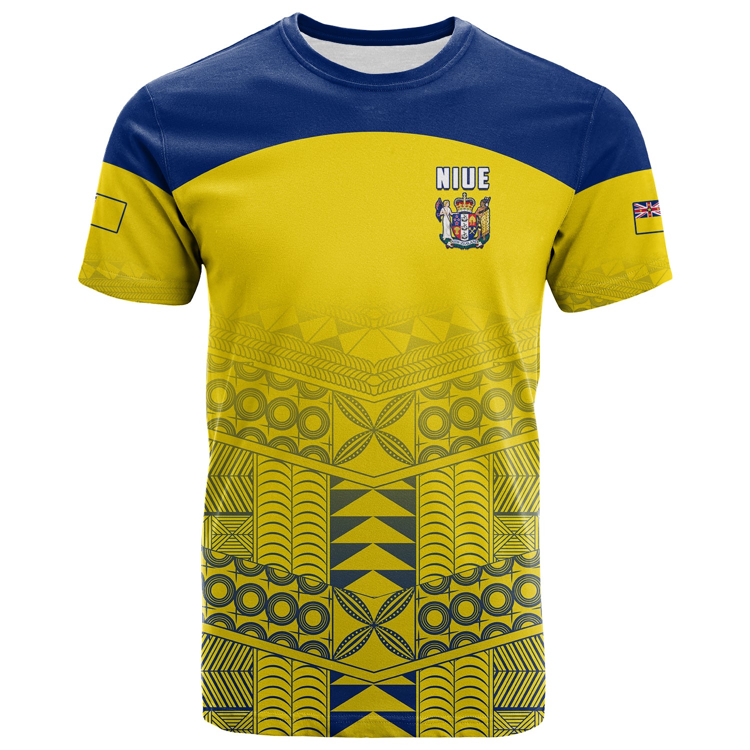 (JACKSON) Niue T Shirt Rock of Polynesia Golden LT13 Golden - Polynesian Pride