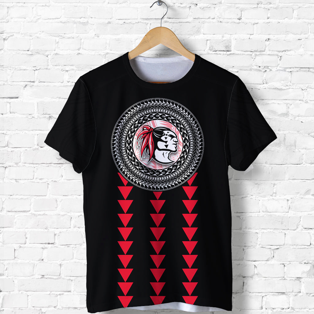 Red Raiders T Shirt Kahuku School LT13 Unisex Black - Polynesian Pride