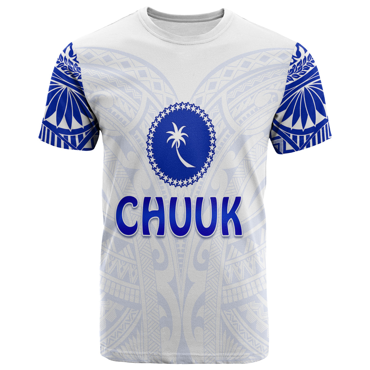 Chuuk T Shirt Micronesia Simple Pattern White LT13 Unisex White - Polynesian Pride