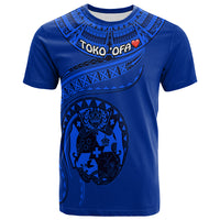 (TOKO ofA) Tonga Polynesian T Shirt Tonga Waves Blue LT13 Unisex Blue - Polynesian Pride