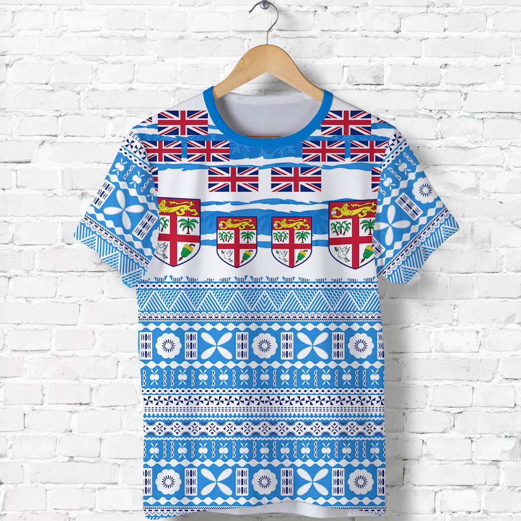 Custom Fiji Polynesian T Shirt Fijian Tropical Flowers LT13 - Polynesian Pride