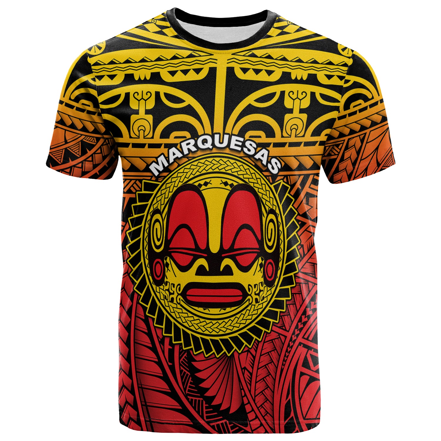 Marquesas Islands T Shirt Mata Tiki Polynesian Pattern LT13 Unisex Yellow - Polynesian Pride