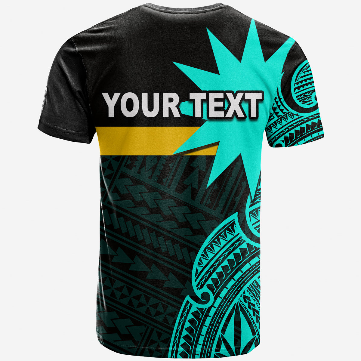 Custom Nauru T Shirt Flag In Heart No.4 LT6 - Polynesian Pride