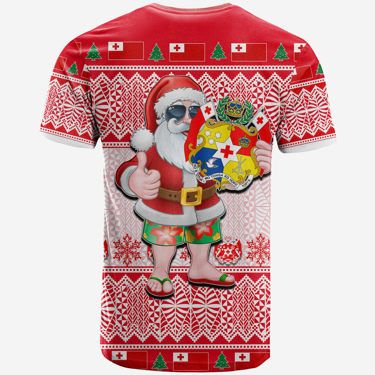 Tonga Christmas T Shirt Cool Santa Claus LT6 - Polynesian Pride