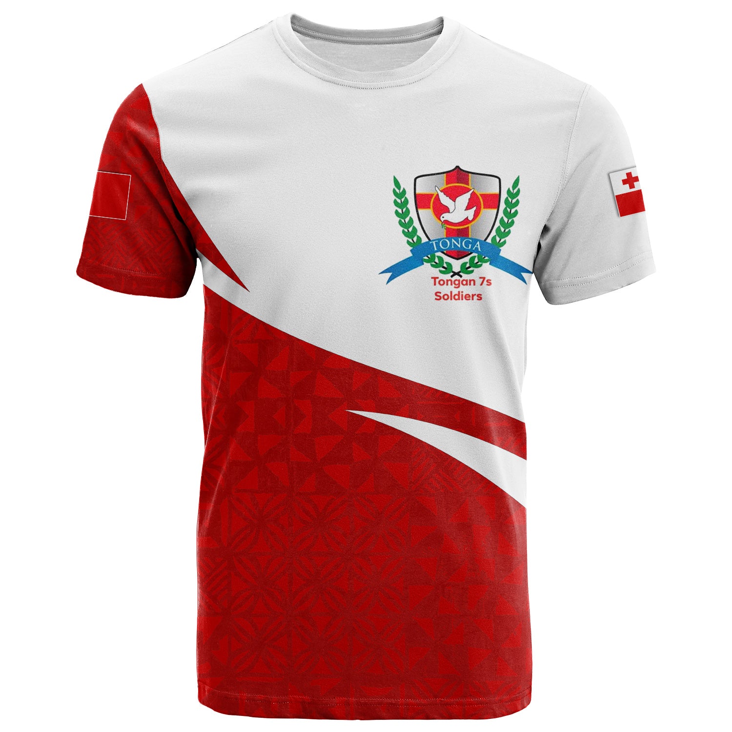 Tongan Soldiers T Shirt Tonga Patterns Style LT6 Unisex Red - Polynesian Pride