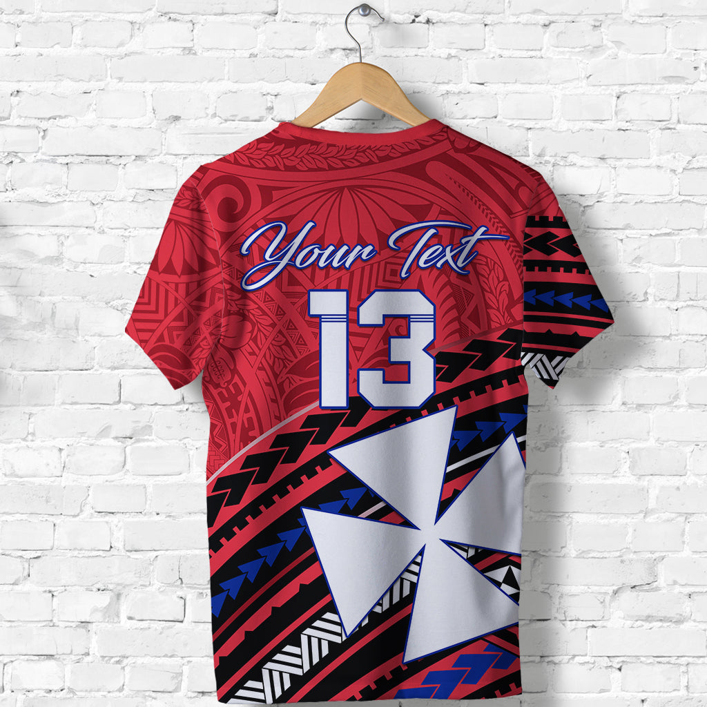 Custom Wallis and Futuna T Shirt Creative Polynesian Custom Text and Number LT13 - Polynesian Pride