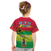 Vanuatu Color T Shirt Kid Six Provinces And Map LT13 - Polynesian Pride