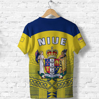 Custom Niue T Shirt Rock of Polynesia (Golden) LT13 - Polynesian Pride