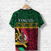 Vanuatu Dreamy T Shirt Flag and Pattern LT13 - Polynesian Pride