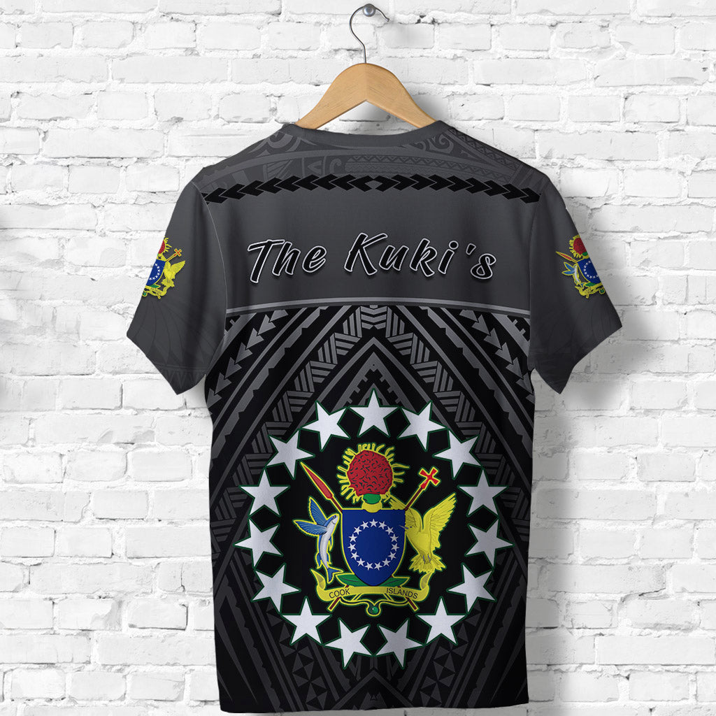 The Kukis T Shirt Cook Islands Rugby Black LT13 - Polynesian Pride