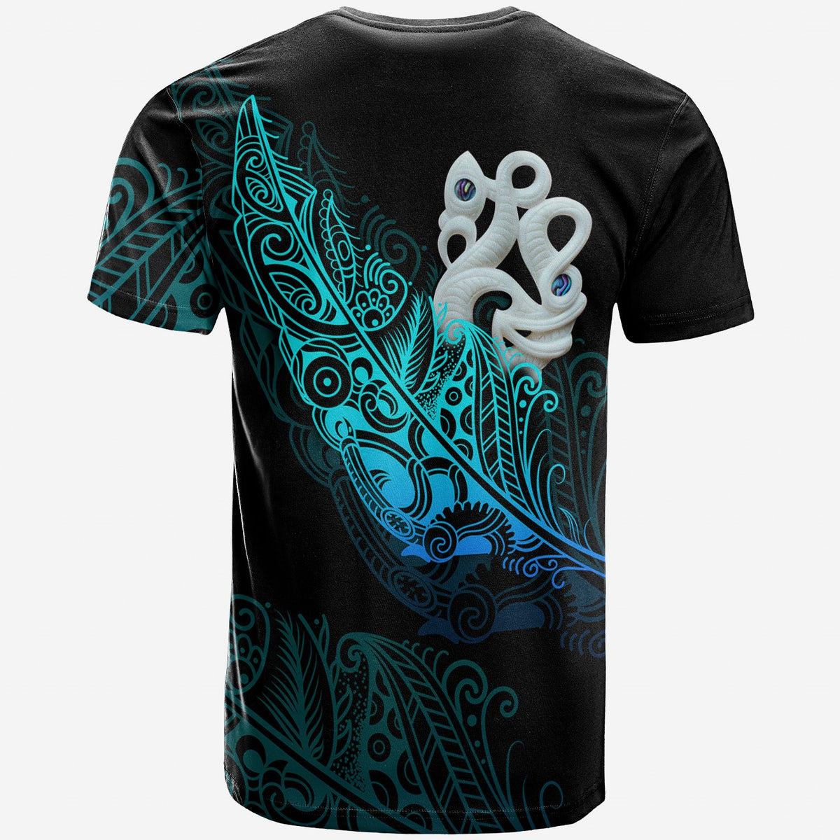 Aotearoa T Shirt Fern Mix Manaia Matau LT13 - Polynesian Pride