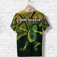 Cook Islands Rugby T Shirt Dab Trend Creative - Polynesian Pride