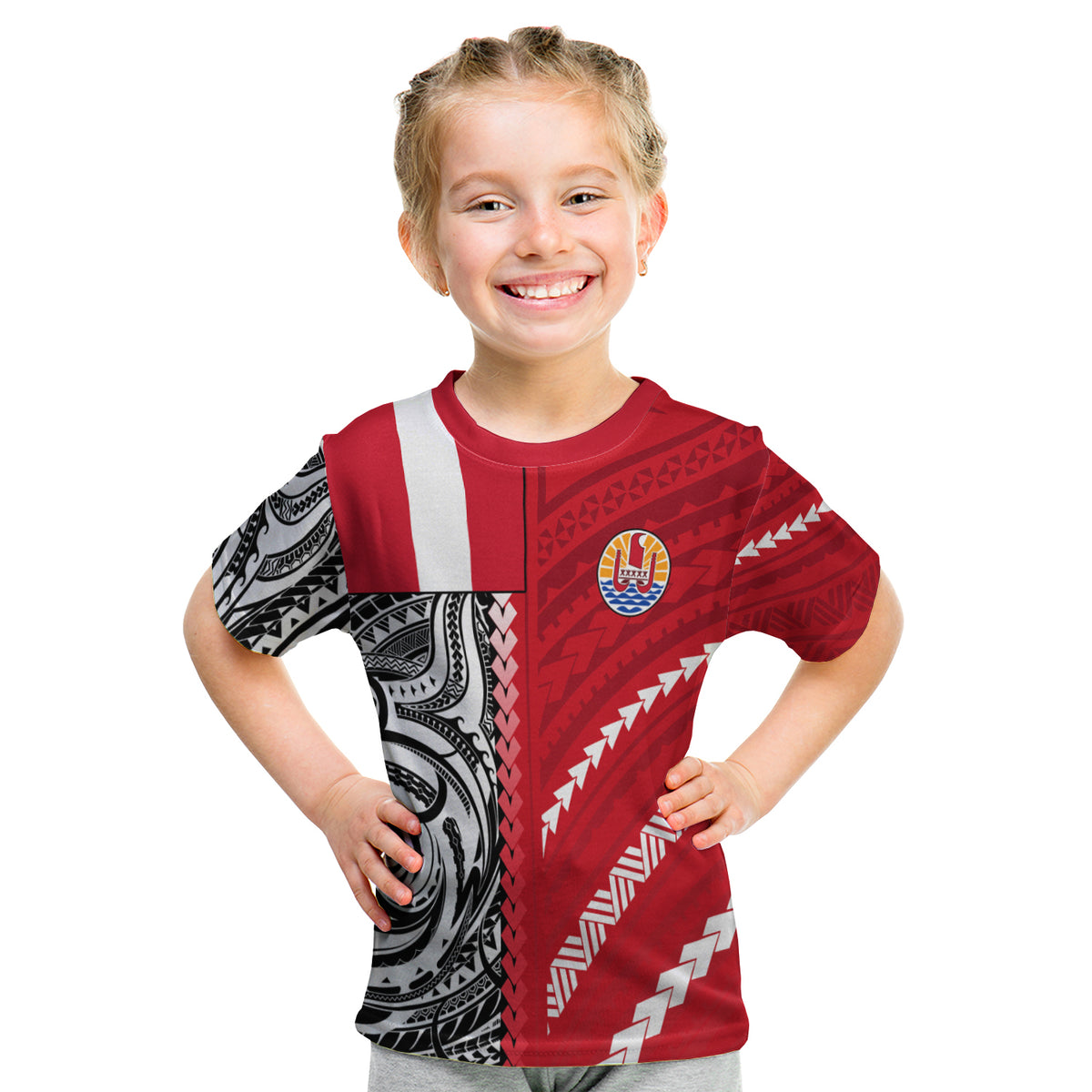Tahiti Unique T Shirt Kid Polynesia Pattern LT13 - Polynesian Pride