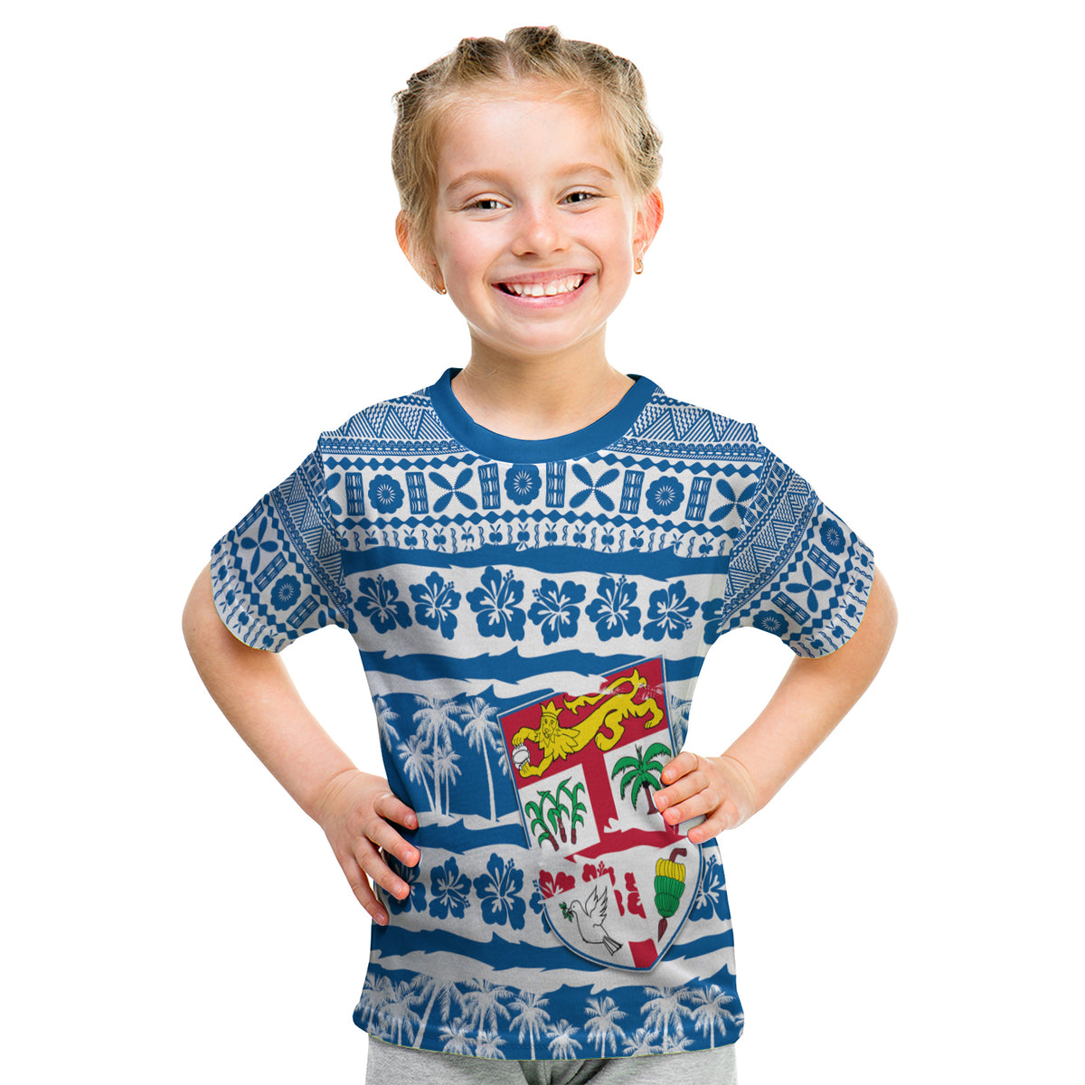 (Custom Personalised) Fiji Polynesian T Shirt Kid Fijian Tapa Pattern LT13 - Polynesian Pride