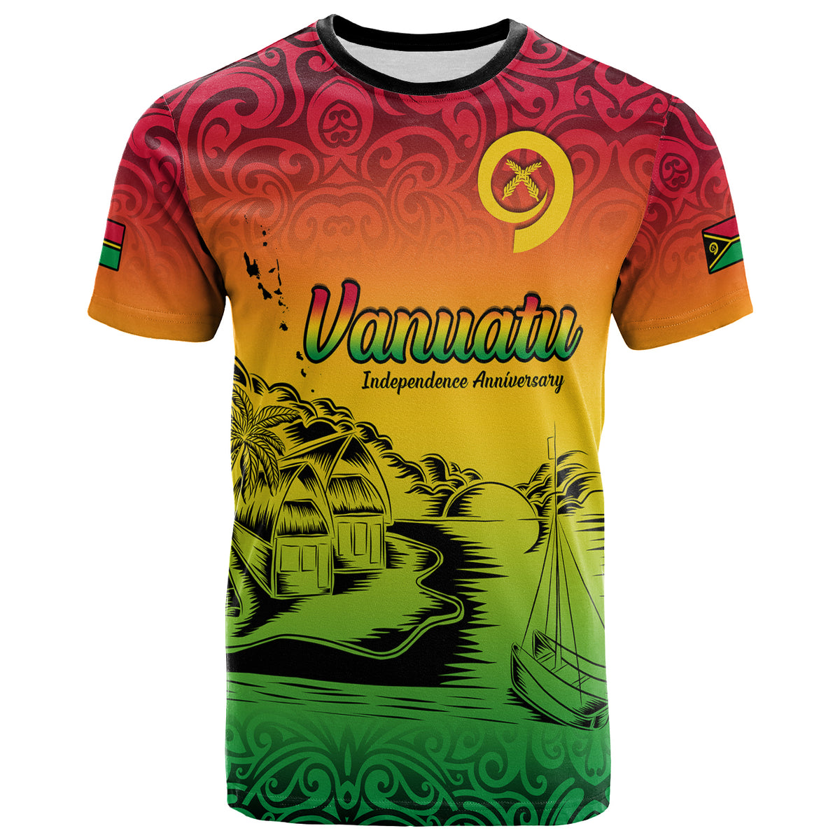 Vanuatu Peaceful T Shirt Independence Anniversary LT13 - Polynesian Pride