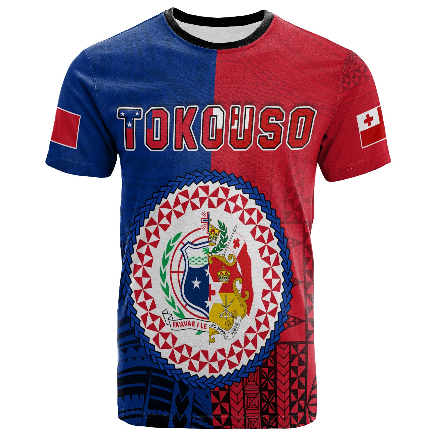 TokoUso T Shirt Tonga and Samoa Together LT13 Unisex Blue - Polynesian Pride