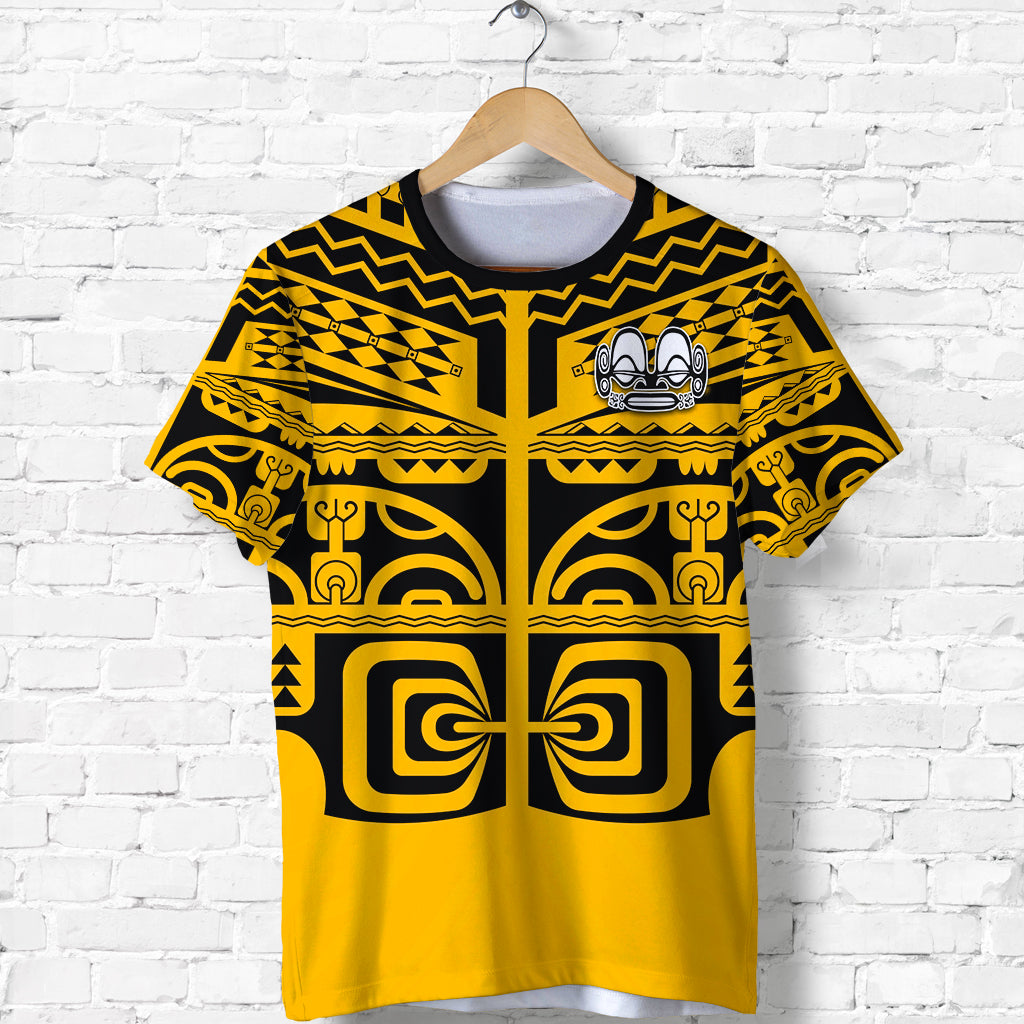 Marquesas Islands T Shirt Marquesas Tattoo Version 02 LT13 Unisex Gold - Polynesian Pride