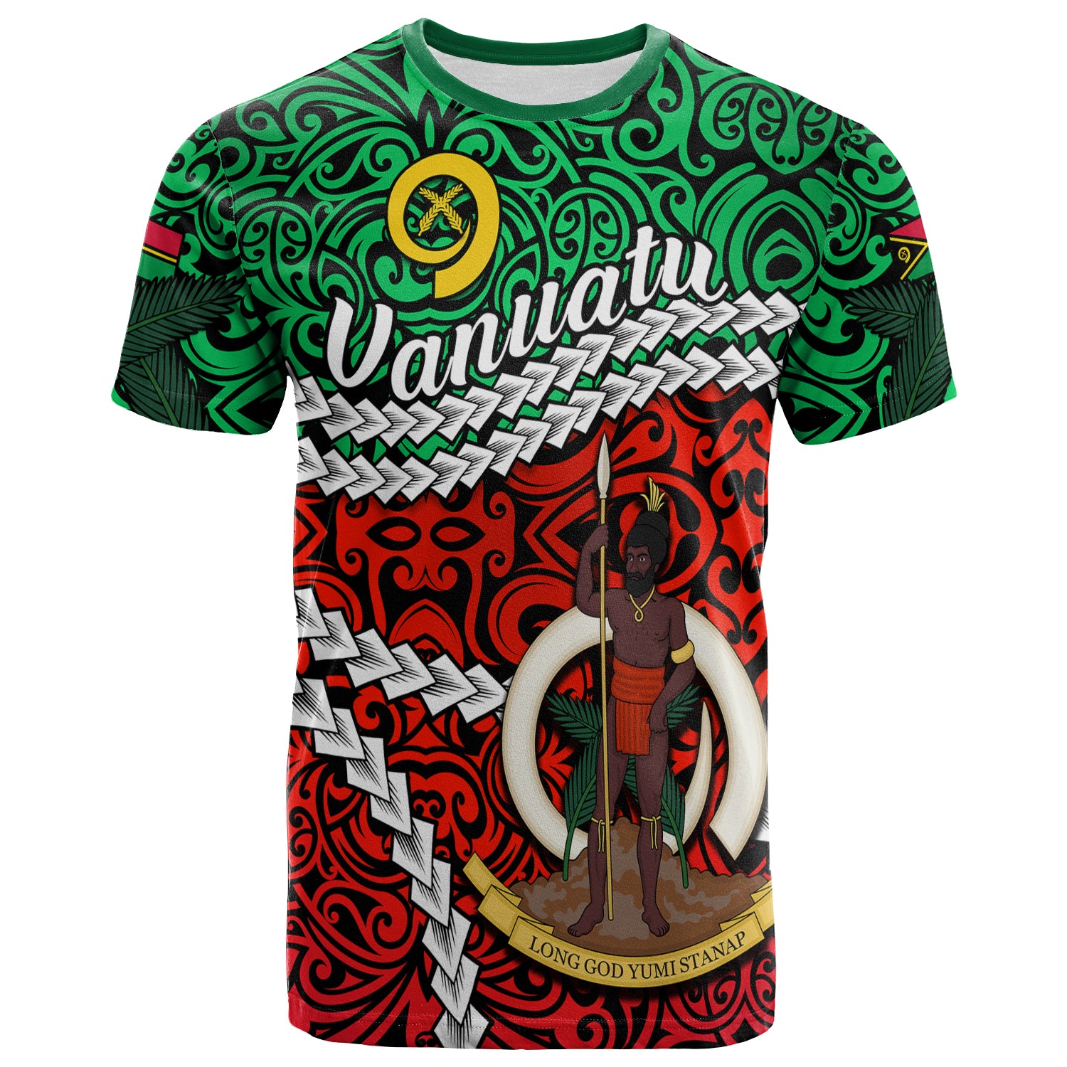 Vanuatu T Shirt Simple LT13 Unisex Green - Polynesian Pride