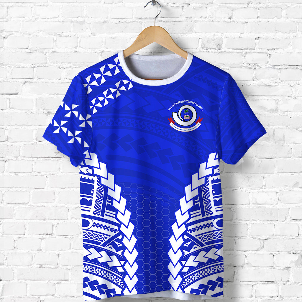Aulua Primary/Secondary School T Shirt Ver.02 LT13 Unisex Blue - Polynesian Pride