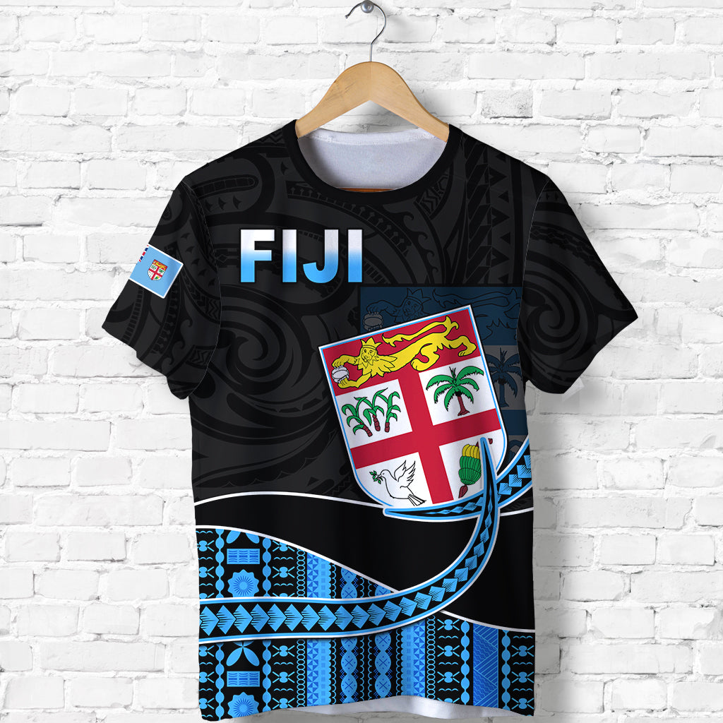 Fiji Polynesian T Shirt Featured Fijian Lovers LT13 Unisex Black - Polynesian Pride