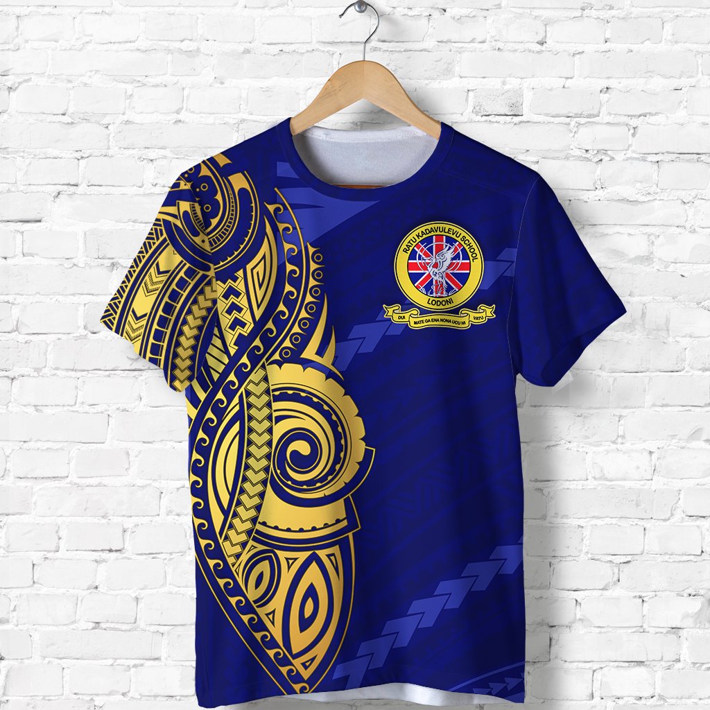 (Mai Lodoni Mai) Ratu Kadavulevu T Shirt Version 02 School Unisex Blue - Polynesian Pride