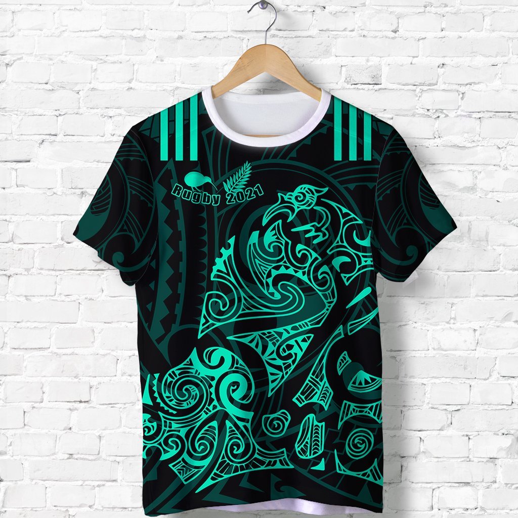 Aotearoa Super Rugby T Shirt Maori Kiwi Turquoise Unisex Turquoise - Polynesian Pride