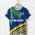 Tokelau Rugby T Shirt Coconut Leaves Unisex Blue - Polynesian Pride