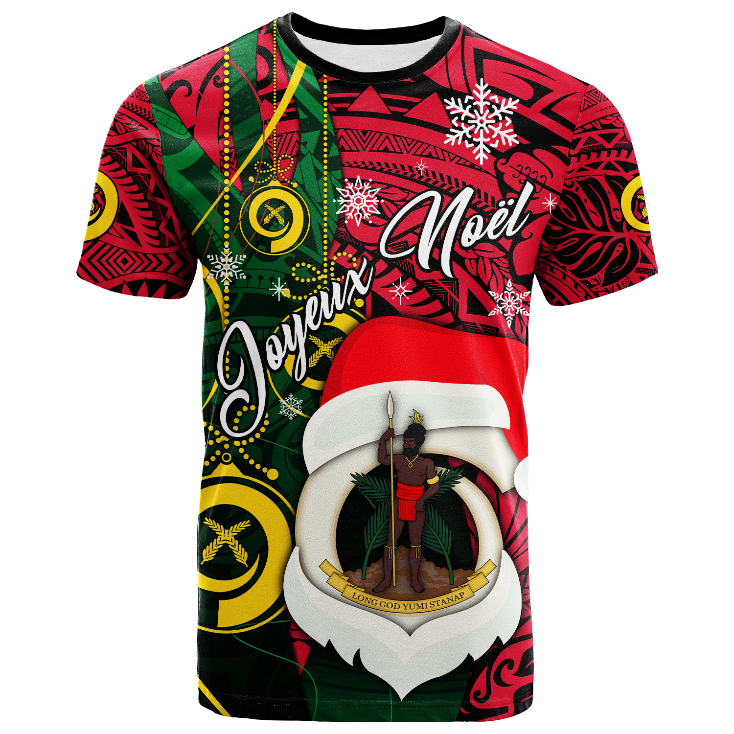 Vanuatu Christmas Joyeux Nol Santas God Yumi T Shirt LT2 PURPLE - Polynesian Pride