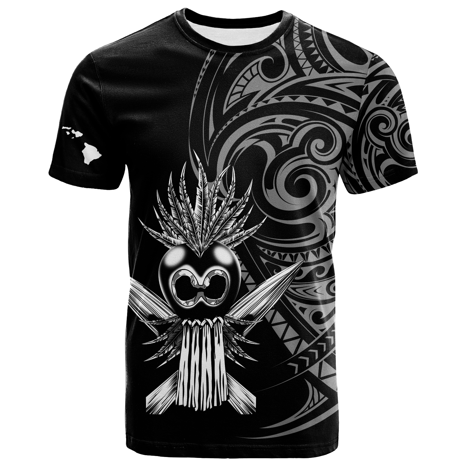 Custom Hawaii Ikaika Warrior T Shirt LT2 - Polynesian Pride