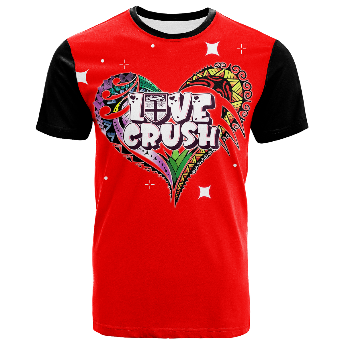 Fiji Valentine Couple Heart T Shirt LT2 - Polynesian Pride