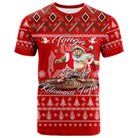 Custom Tonga Christmas Kilisimasi Fiefia Santas Polynesia T Shirt LT2 - Polynesian Pride