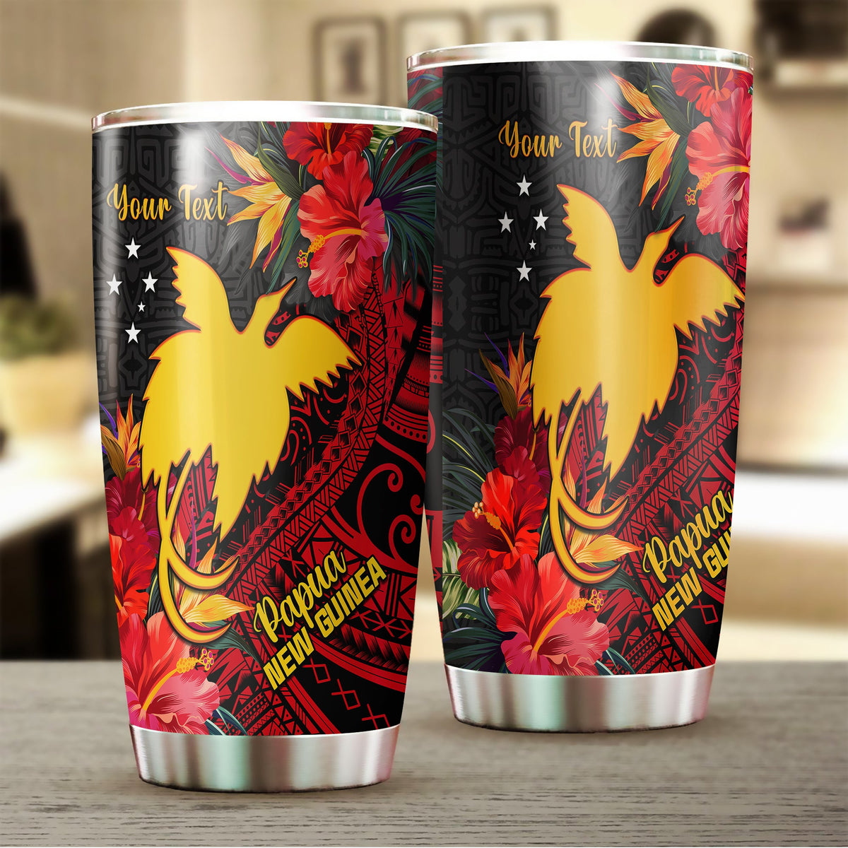 (Custom Personalised) Papua New Guinea Tumbler Bird of Paradise Ver.02 LT13 - Polynesian Pride