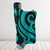 Tonga Hooded Blanket - Turquoise Tentacle Turtle - Polynesian Pride