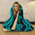 Hawaii Hooded Blanket - Turquoise Tentacle Turtle - Polynesian Pride