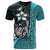 Cook Islands Polynesian Custom T Shirt Turquoise Turtle with Hook Unisex TURQUOISE - Polynesian Pride