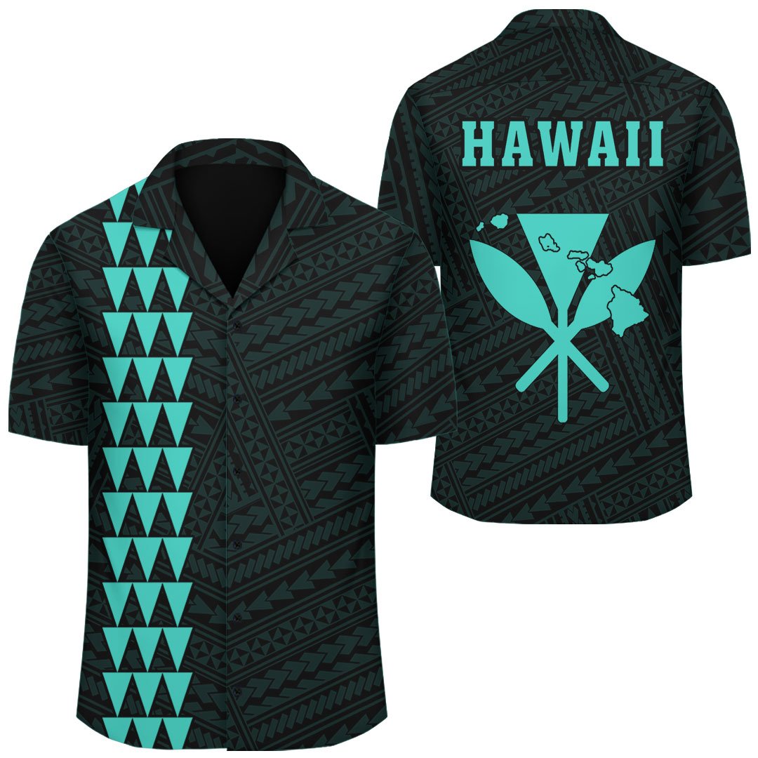 Kakau Polynesian Kanaka Map Hawaii Shirt - Turquoise Unisex Turquoise - Polynesian Pride