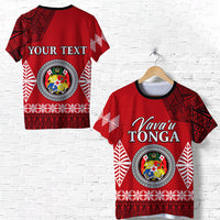 Custom Vava u Tonga T Shirt Tongan Ngatu LT13 Unisex Red - Polynesian Pride