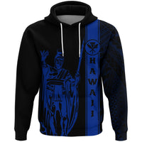 Kanaka Map King Blue Hoodie Edgar Style - Polynesian Pride