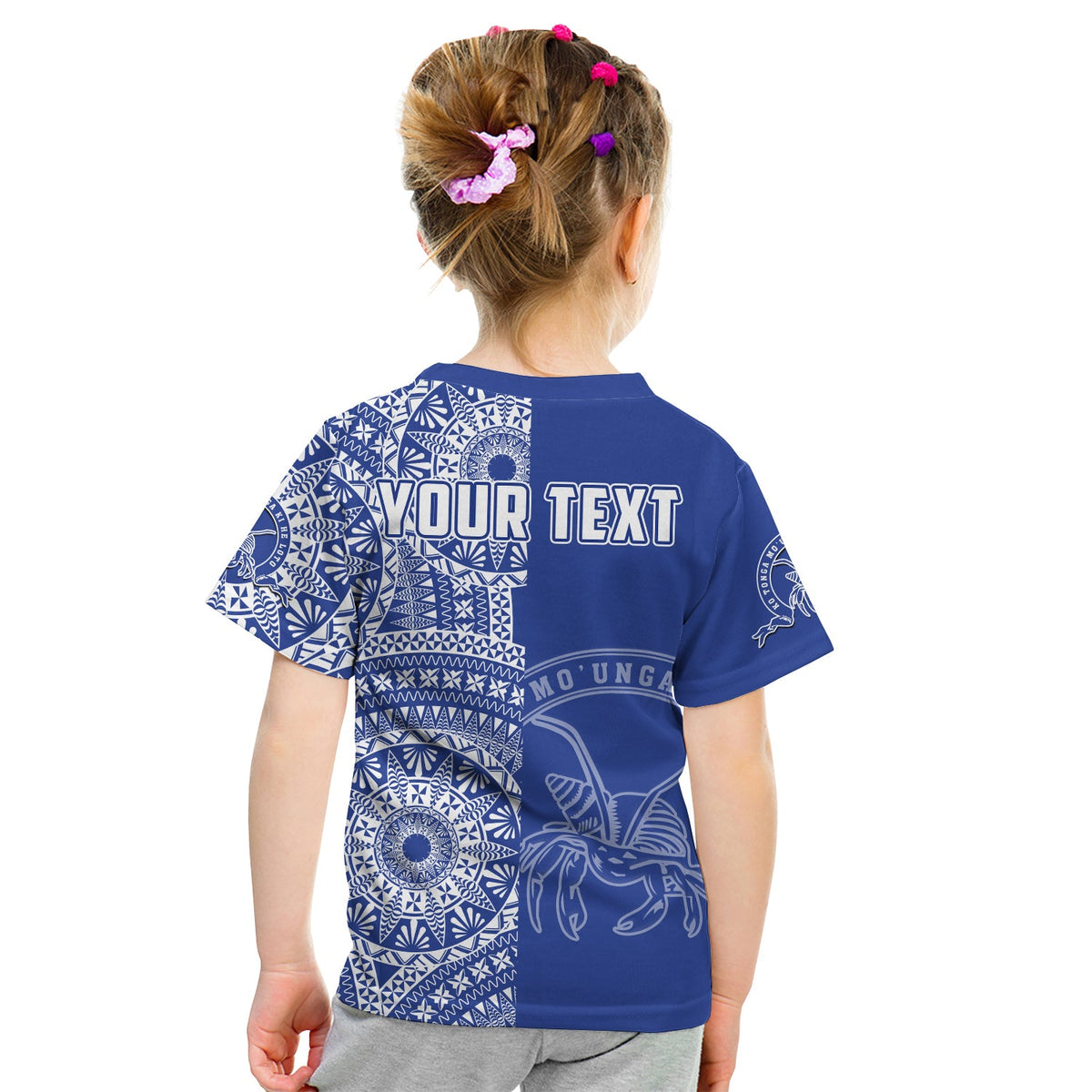 (Custom Personalised) Tupou Tonga College T Shirt KID Tongan Ngatu Pattern LT14 - Polynesian Pride